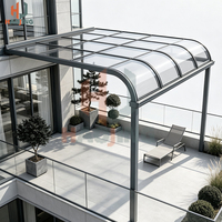Auvent manuel en aluminium robuste pour usage domestique et commercial, avec poutre principale et cadre latéral, résistant aux intempéries et aux UV, pour passage extérieur