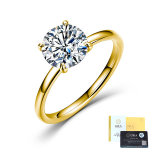Bague populaire en argent S925 à quatre griffes avec moissanite de 2 carats pour <span class=keywords><strong>femme</strong></span>, bague de <span class=keywords><strong>mariage</strong></span> simple et inaltérable - Product Image 6