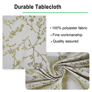 Ánh sáng màu xám Châu Âu Jacquard Damask Polyester sang trọng nhà hàng Bảng ném vải hình chữ nhật bảng - Product Image 4
