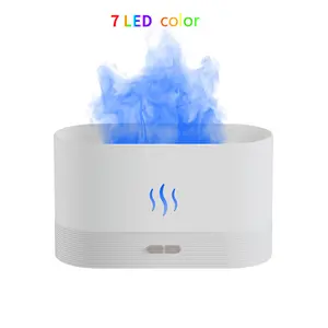 Air Humidifier Fire Effect Cool Mist Maker 180ML Bedroom Usb RGB Colorful Aroma Diffuser Blue Humidifier Flame