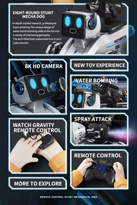 Juguete de Perro Robot con Control Remoto, Ocho Ruedas, Sensor de Gestos Musicales, Material Plástico Resistente, Robot con Sensor y Función de Baile - Product Image 6