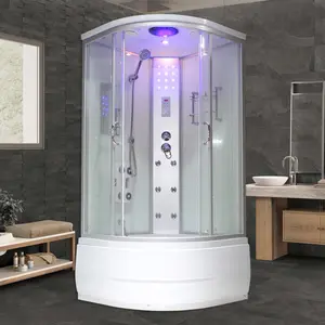 Led Screen Steam Shower Rooms Arc-shaped Modern Shower Room Jacuzzier Tub Combo Steam Shower Room