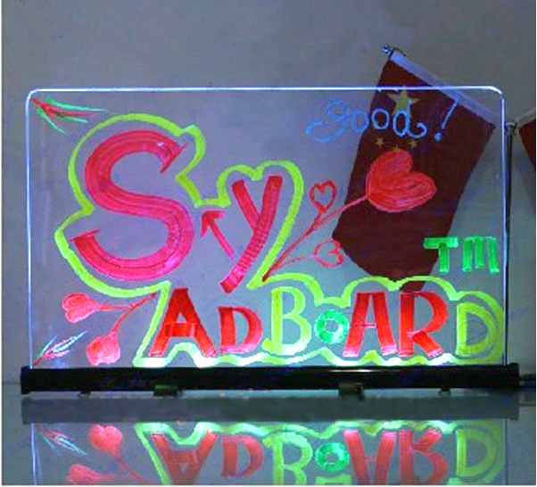 Neon LED Light Board, LED Flashing Illuminated Erasable Message Writing Sign with Remote