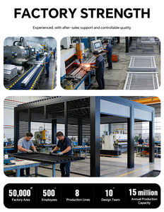 Pavillon en aluminium et PVC pour l'extérieur, imperméable, écologique, décorations de jardin spécialement conçues pour les terrasses et les cours - Product Image 6