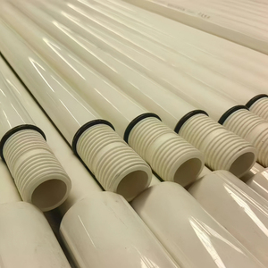 Tuyau de colonne en PVC blanc fileté de 110 mm x 90 mm pour pompe submersible, tube de puits profond de 3 " et 4 ", écran de puits fendu en PVC pour forage - Product Image 6