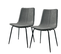 Chaises de salle à manger en cuir gris-Mobilier de maison moderne au design contemporain et durable