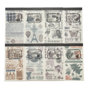 20 pièces/paquet papier autocollant série d'affiches d'art de livre rétro matériel de compte à main Collage papier décoratif 8 modèles - Product Image 5
