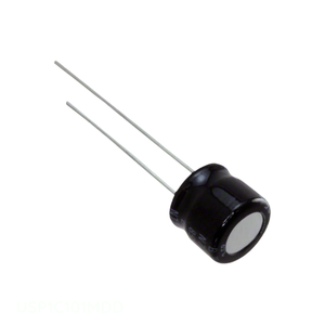 Original CAP ALUM 100UF 20% 16V RADIAL TH Through Hole USP1C101MDD 100 uF Capacitor - Product Image 1