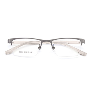 Gafas de Hombre Danyang con Media Montura Rectangular 34992, Ligeras, de Aleación, con Lentes de Resina, Diseño Cuadrilateral - Product Image 1