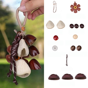 Wholesale Ethnic Handicraft Natural Dried Fruit Shell Hanging Decor DIY Car Mirror Pendant <b>Wind</b> <b>Chime</b> - Product Image 5