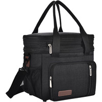 Grand sac isotherme pour pique-nique, 4 personnes, étanche, sac de transport souple, panier de pique-nique en toile de polyester durable et en nylon