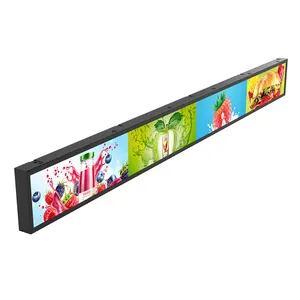 23 25 29 35 37 46inch Android Player 450 nits Ultra Wide Stretched Bar LCD Display Supermarket Shelf Edge Signage Digital Screen