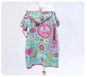 Serviette de plage à capuche en microfibre à séchage rapide pour garçons et filles personnalisée <span class=keywords><strong>Poncho</strong></span> de <span class=keywords><strong>surf</strong></span> - Product Image 6