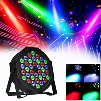 Светодиодный прожектор с 36 RGBW LED-лампами, дистанционным управлением, DMX512, голосовым управлением, IP33, 2000 люмен, плоский PAR-светильник для вечеринок, Рождества, баров