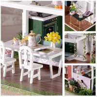 Nouvelle forme Offre Spéciale jouets en bois grande maison de poupée rose en bois rose maison de poupée jouets en bois grande maison de poupée
