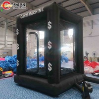 Jeu d'arcade gonflable personnalisable pour attraper l'argent, jeux de carnaval, cabine gonflable Cash Cube