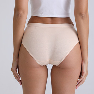 Mutandine di biancheria intima da donna in cotone a vita media tinta unita e confortevoli mutandine - Product Image 3