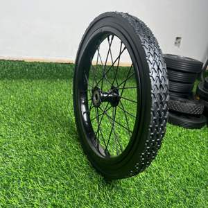 <span class=keywords><strong>Roue</strong></span> pleine en acier Shengbo de 16 pouces pour <span class=keywords><strong>brouette</strong></span>/chariot de jardin, robuste, anti-crevaison, largeur de pneu de 3 pouces, alésage de moyeu de 15 mm, roulement à billes - Product Image 3