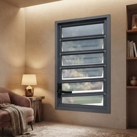 Fenêtre à persiennes en aluminium et verre sur mesure, insonorisée et économe en énergie, pour projets de construction