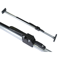 Barre de chargement en acier réglable de 89 à 104 pouces, stabilisateur de charge robuste, capacité de 309 livres, cric à cliquet pour camionnette, plateau de camion, remorque