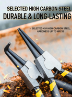 Designed for Internal External Straight Curved Retaining Rings Automotive and Industrial Applications Circlip Pliers
