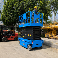 Elektrische Hydraulische Batteriebetriebene 200kg 300kg 6m-14m Mini-Radlader-Scherenhebebühne Selbstfahrend Klein zum Verkauf
