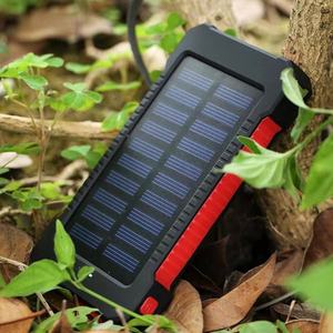 Batterie externe solaire 10000 mAh à succès – Chargeur USB portable avec lampe de camping pour le voyage - Product Image 6