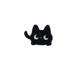Patchs brodés autocollants mignons de chat noir pour la décoration - Product Image 4