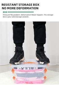 Underbed nhựa hộp lưu trữ rõ ràng trong suốt container Organizer cho phòng ngủ quần áo tiết kiệm không gian thiết kế - Product Image 5