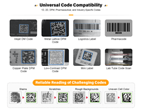 Lecteur de codes IA motorisé haute vitesse 1440x1080 60fps 120 codes/s pour la reconnaissance de codes pharmaceutiques
