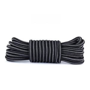 เชือกผูกรองเท้าทรงกลมแบบสปอร์ต ทนทาน ทำจากโพลีเอสเตอร์ ปลายพลาสติก เชือกฝ้ายทรงกลม สำหรับรองเท้าเดินป่า รองเท้ามาร์ติน รองเท้าผ้าใบลำลอง - Product Image 4