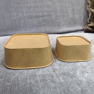 Tazones Rectangulares de Papel Kraft Impresos Personalizados, Recipientes Desechables para Llevar, Tapas Gruesas, Cajas de Embalaje para Comida Rápida, Cajas Mate - Product Image 3