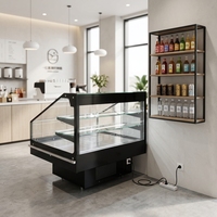 Vitrine réfrigérée ouverte à refroidissement par air pour fruits, yaourts coupés, sandwichs et charcuterie