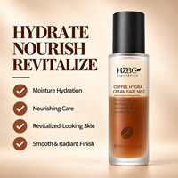 Brume Visage Hydratante au Café Hydra Crème OEM Marque Privée Hydratante Éclaircissante Soin de la Peau Fabricant Vente en Gros Anti-Âge