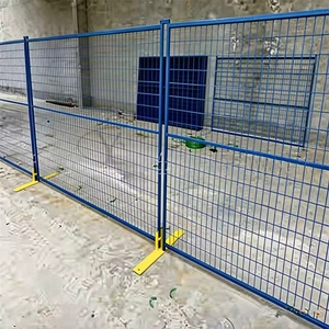 Panneaux de clôture de chantier temporaires à soudure complète YC <span class=keywords><strong>avec</strong></span> <span class=keywords><strong>plaque</strong></span> de base amovible – Clôture de chantier durable et sécurisée - Product Image 3