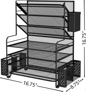Giá để tài liệu kim loại 7 tầng của nhà máy Quảng Đông, sản xuất theo đơn đặt hàng (OEM) và thiết kế theo yêu cầu (ODM), giá để tài liệu lưới văn phòng - Product Image 6