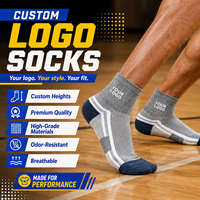 Chaussettes de sport athlétiques respirantes en maille avec logo personnalisé pour jeunes, hommes et femmes, idéales pour la gym, la course et l'entraînement