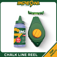 IMPEGNI Kit de 3 Enrouleurs de Ligne de Marquage Industrielle en Plastique DIY, 20 Mètres, Outil de Marquage, Poudre de Craie, Niveau de Ligne, OEM/ODM Personnalisable