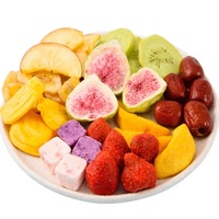 Fruits et Fruits à Coque Lyophilisés Mélangés, Chips de Fruits Lyophilisés Purs