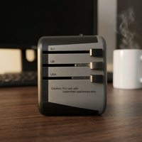 Adaptateur de chargeur universel PD 35W ignifuge avec USB Type C et broches rétractables certifié CE RoHS FCC UKCA pour les voyages d'affaires