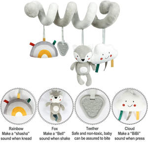 Siège de voiture pour bébé activité <span class=keywords><strong>spirale</strong></span> en peluche suspendue enveloppante landau <span class=keywords><strong>poussette</strong></span> <span class=keywords><strong>poussette</strong></span> éducation sensorielle renard <span class=keywords><strong>spirale</strong></span> suspendu <span class=keywords><strong>jouet</strong></span> pour bébé - Product Image 4