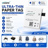 Rastreador Bluetooth de Papel Ultrafino de 1.2mm, Etiqueta de Rastreo Inteligente IOS sin Tarjeta SIM para Equipaje, Bolsos, Carteras, Llaves y Bicicletas