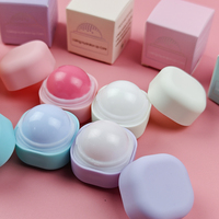 Cosmetische bal met aangename fruitgeur, voedend, veganistisch, cadeau, hydraterend, ronde lippenbalsem bal