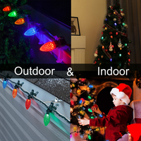 Ampoules LED de Noël en forme de fraise pour l'extérieur C6 C7 C9, ampoules à incandescence 220v