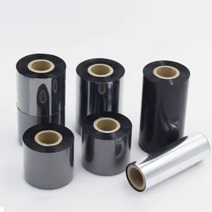Siyah mürekkep balmumu reçine şerit 110x300mm termal Transfer barkod şerit etiket yazıcı için