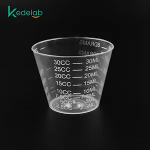 Copos de Medicina Transparente Transparente Copos descartáveis PP Plastic Medicine Dispenser 10ml 20ml 30ml Liquid Measuring Medicine Cup