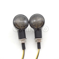 Moto Mini Bullet LED Clignotant Ambre Lumière Indicateur Métal Sphérique Pour Moto Scooter Quad Cruiser Off Road
