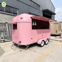 Remorque alimentaire mobile Goeasy en acier inoxydable sur mesure avec fenêtre de vente pour snack-bars et vente de boissons