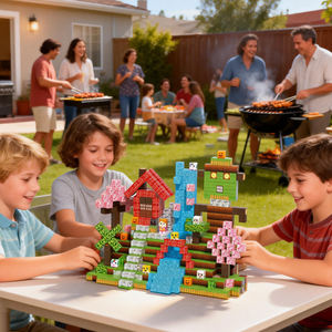 100 pièces de blocs de construction en plastique magnétiques créatifs à faire soi-même |   <span class=keywords><strong>Jouet</strong></span> éducatif pour enfants de 2 à 14 <span class=keywords><strong>ans</strong></span> - Product Image 1