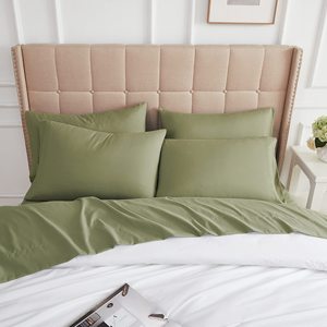 Ensemble de draps et taies d'oreiller en coton 100% de luxe en gros, 4 pièces - Product Image 4